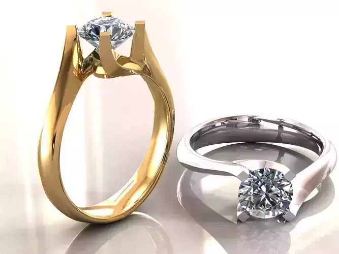 Engagement wedding ring 1ct