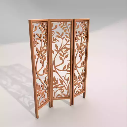 Wooden partition 3D model