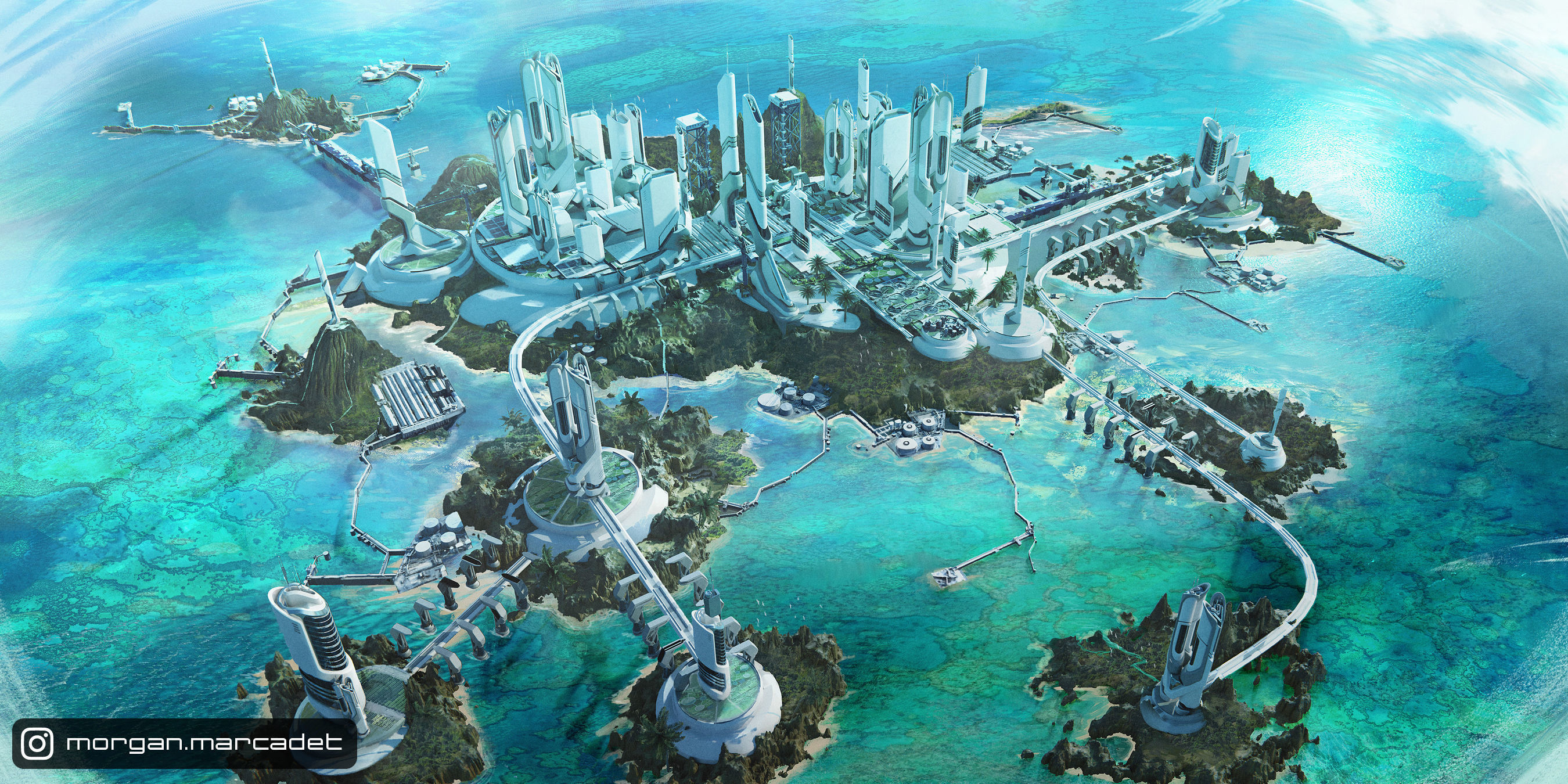 Future City - Futuristic Building Assets Blender 3D Kitbash Pack 3D model_2