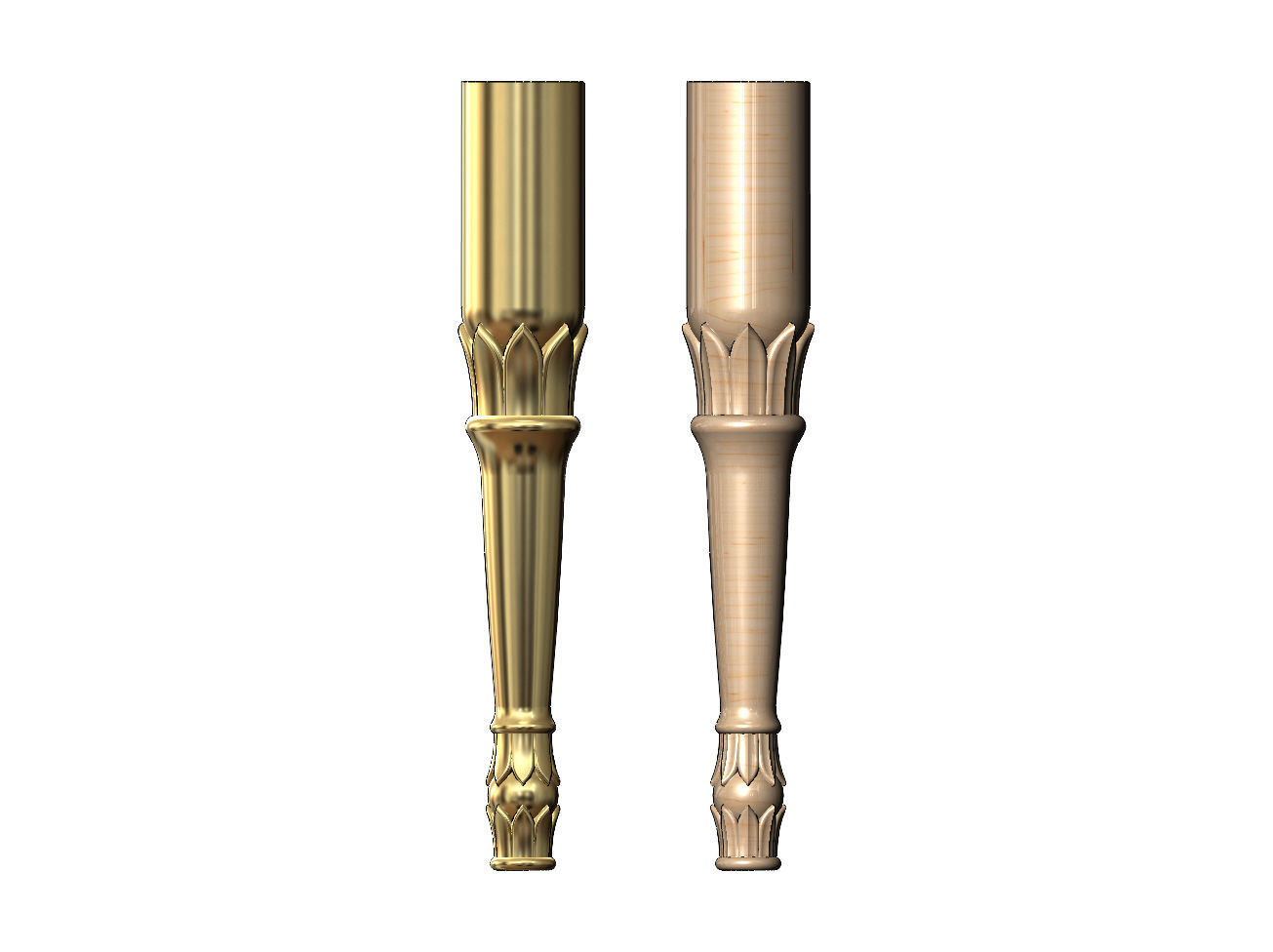 Round lotus flower bead leg relief 3D print model_1