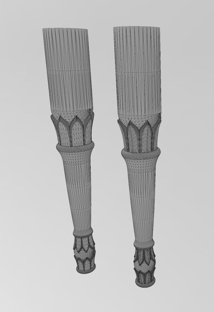 Round lotus flower bead leg relief 3D print model_11