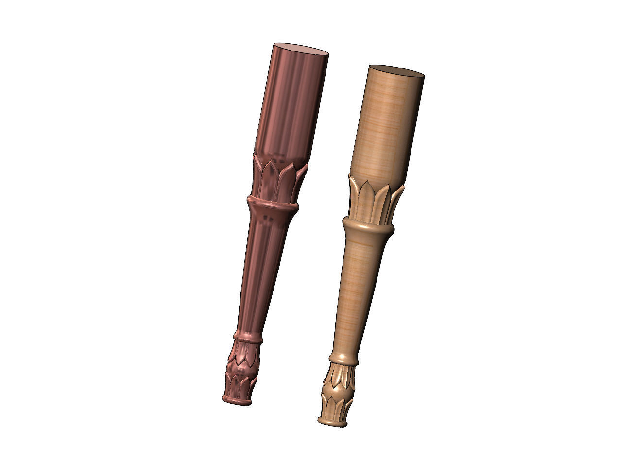 Round lotus flower bead leg relief 3D print model_15