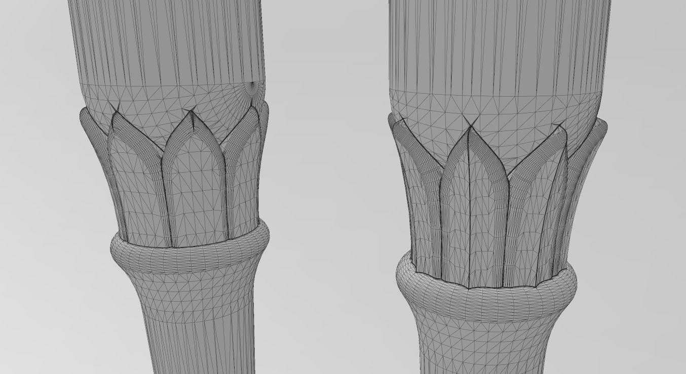 Round lotus flower bead leg relief 3D print model_12