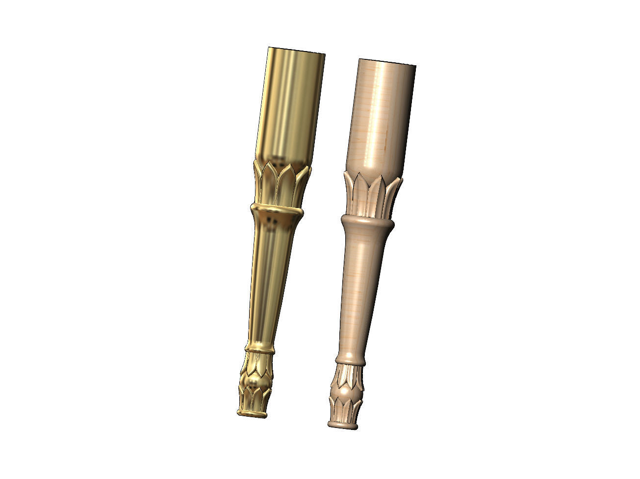 Round lotus flower bead leg relief 3D print model_14