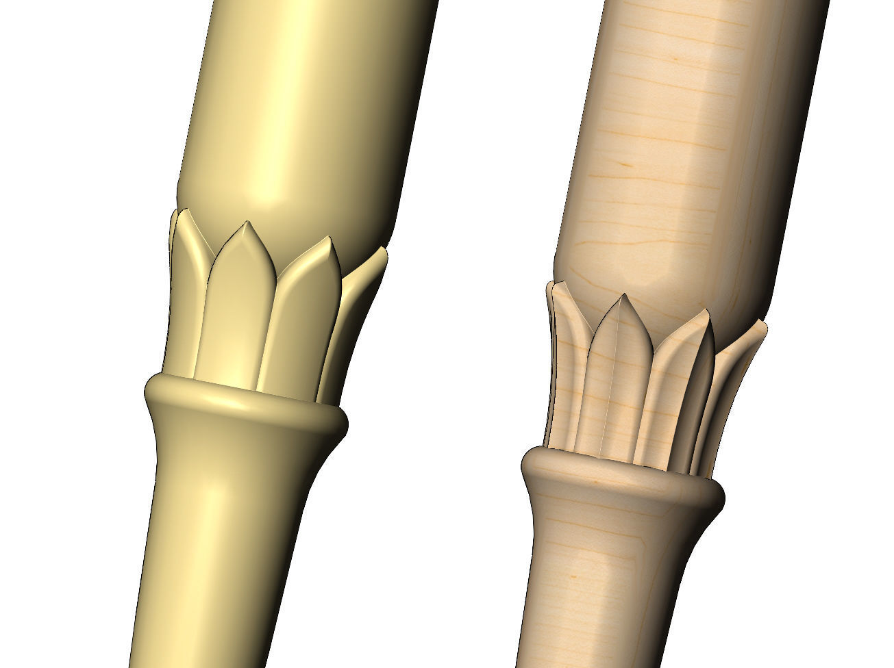 Round lotus flower bead leg relief 3D print model_6