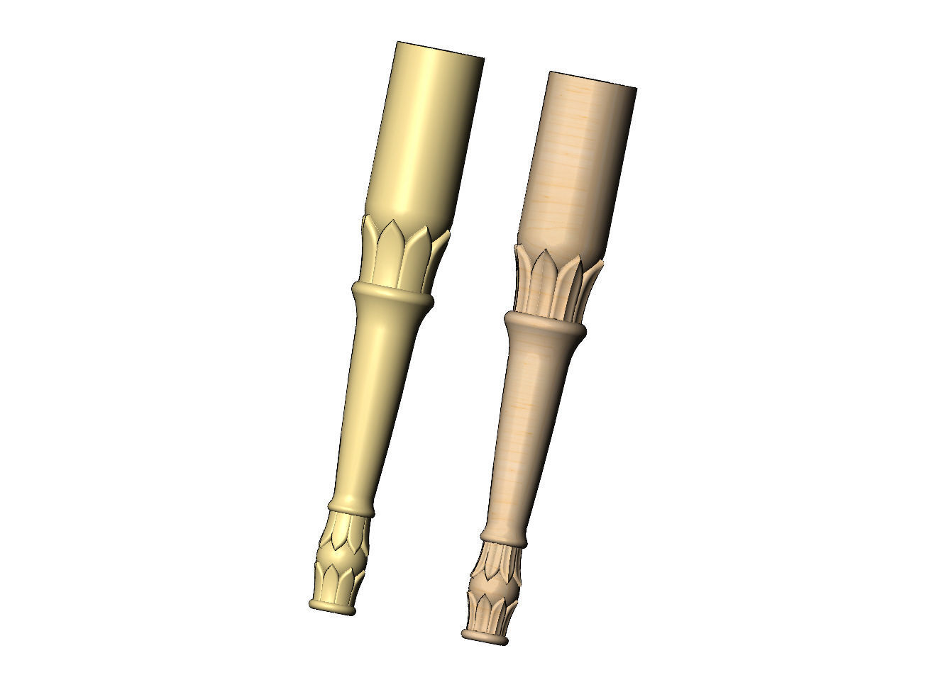 Round lotus flower bead leg relief 3D print model_5