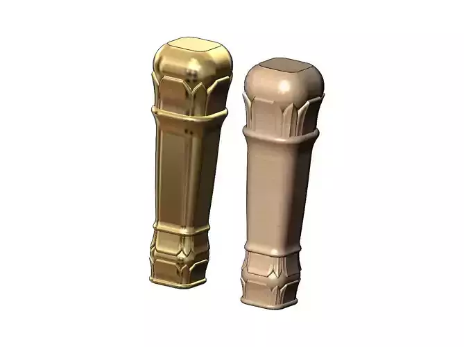 Square lotus flower bead leg relief