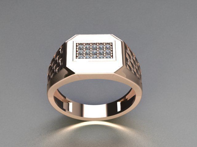men ring 3D print model_2