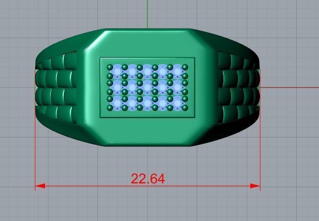 men ring 3D print model_8