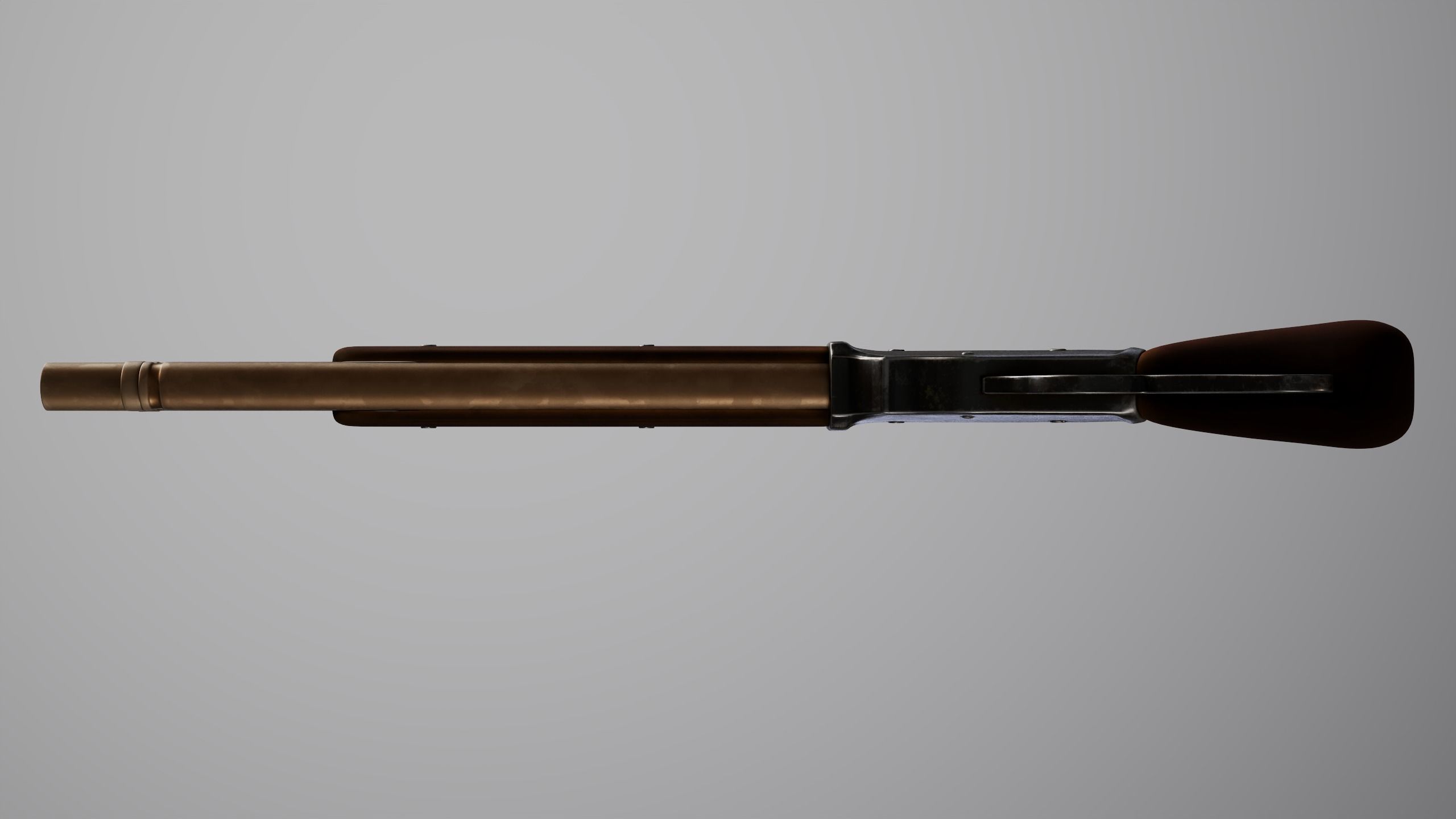 Winchester Model 1887 Shortened Low-poly 3D model_11