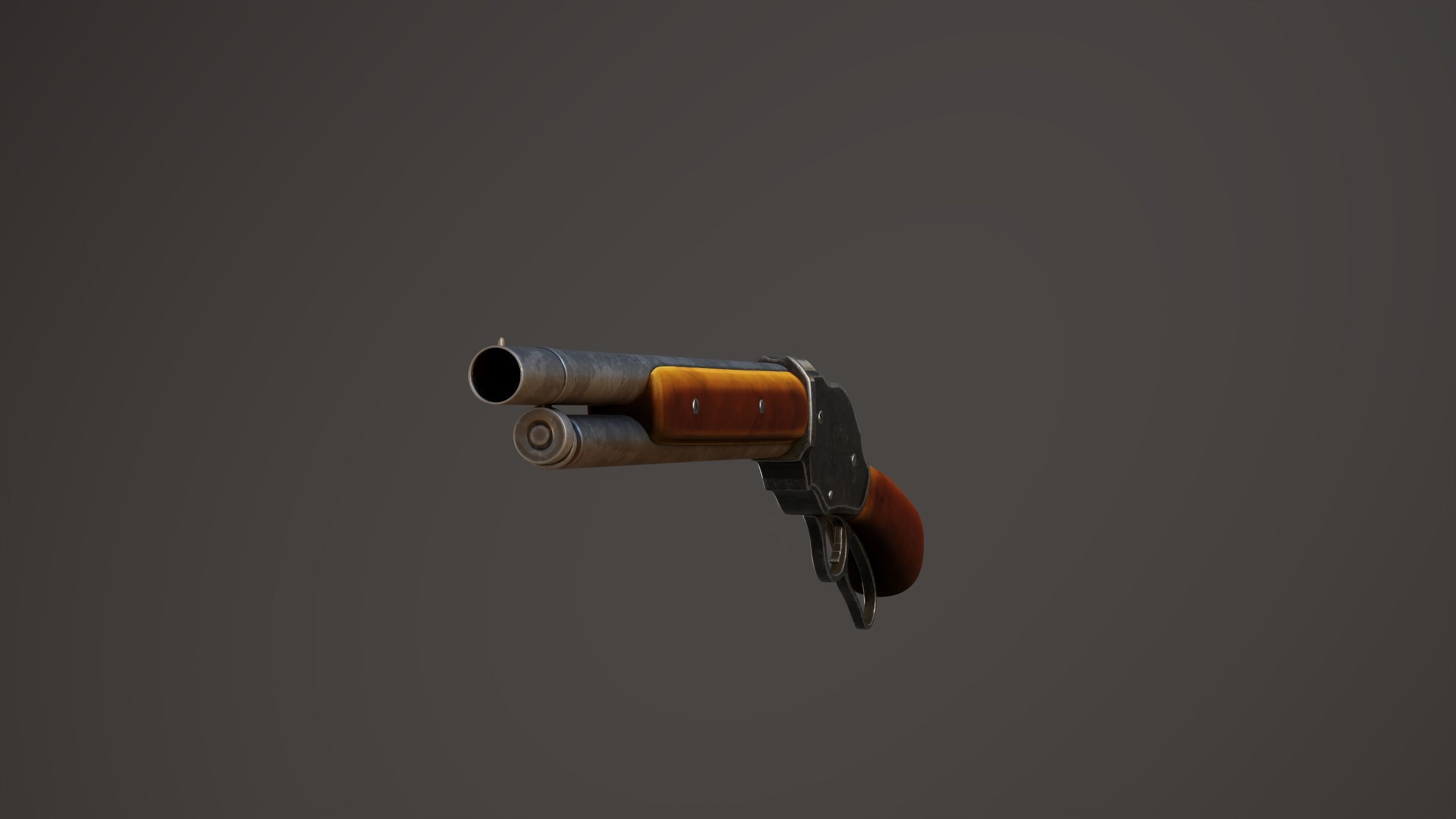 Winchester Model 1887 Shortened Low-poly 3D model_3