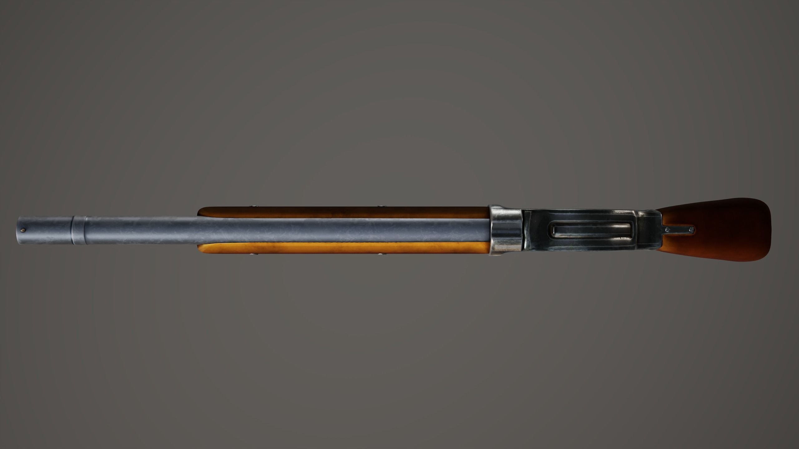 Winchester Model 1887 Shortened Low-poly 3D model_12