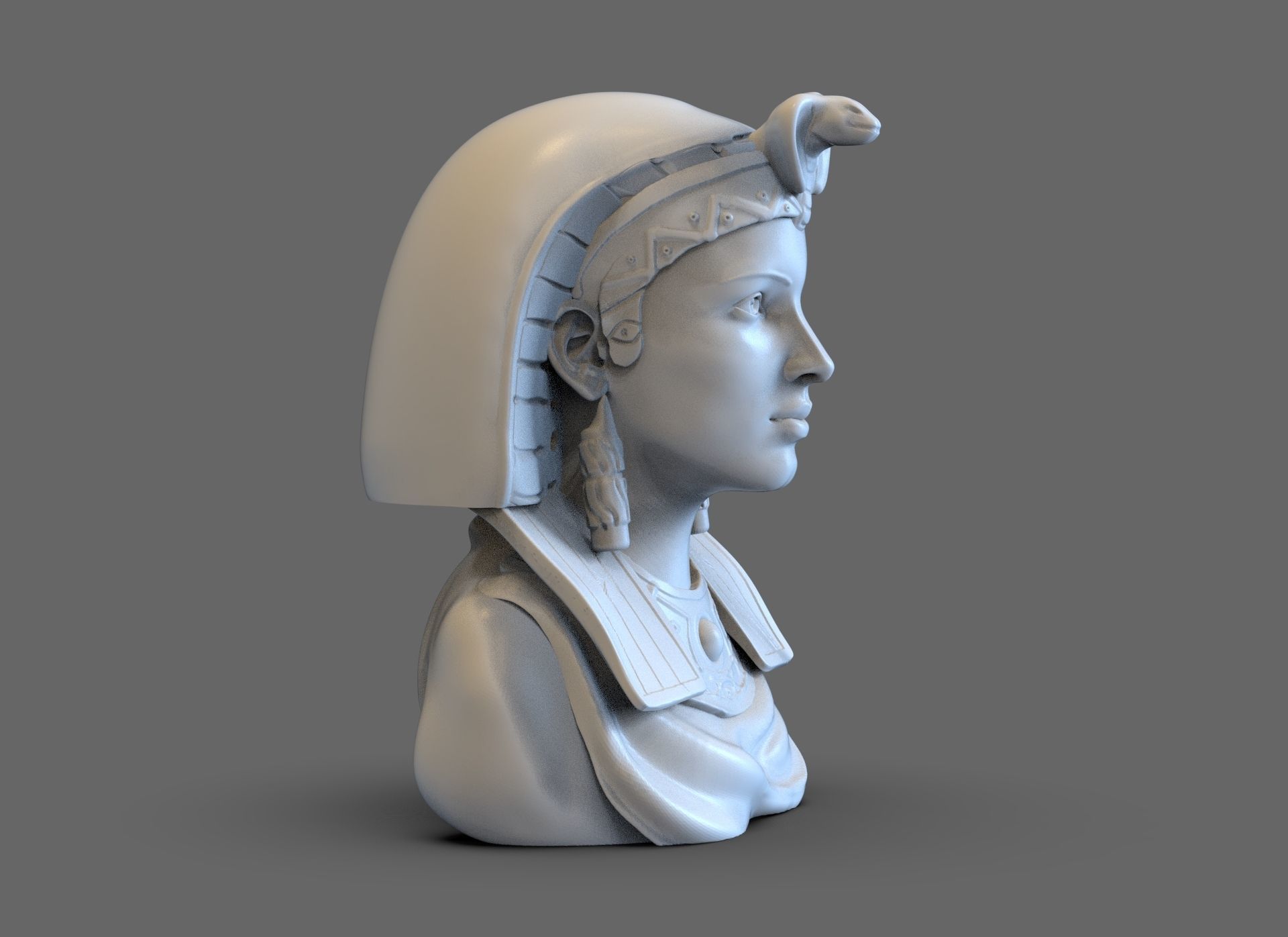 Antique Cleopatra Bust 3D print model_3