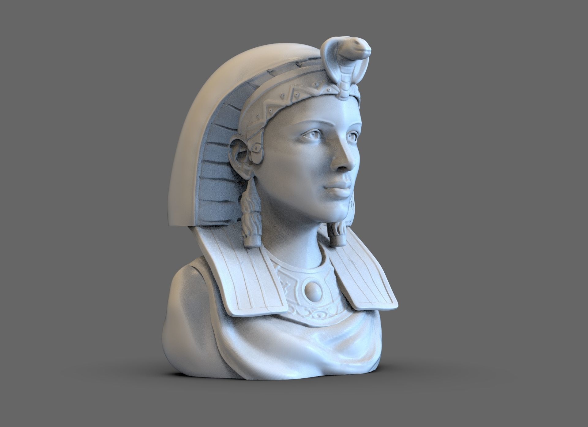 Antique Cleopatra Bust 3D print model_4