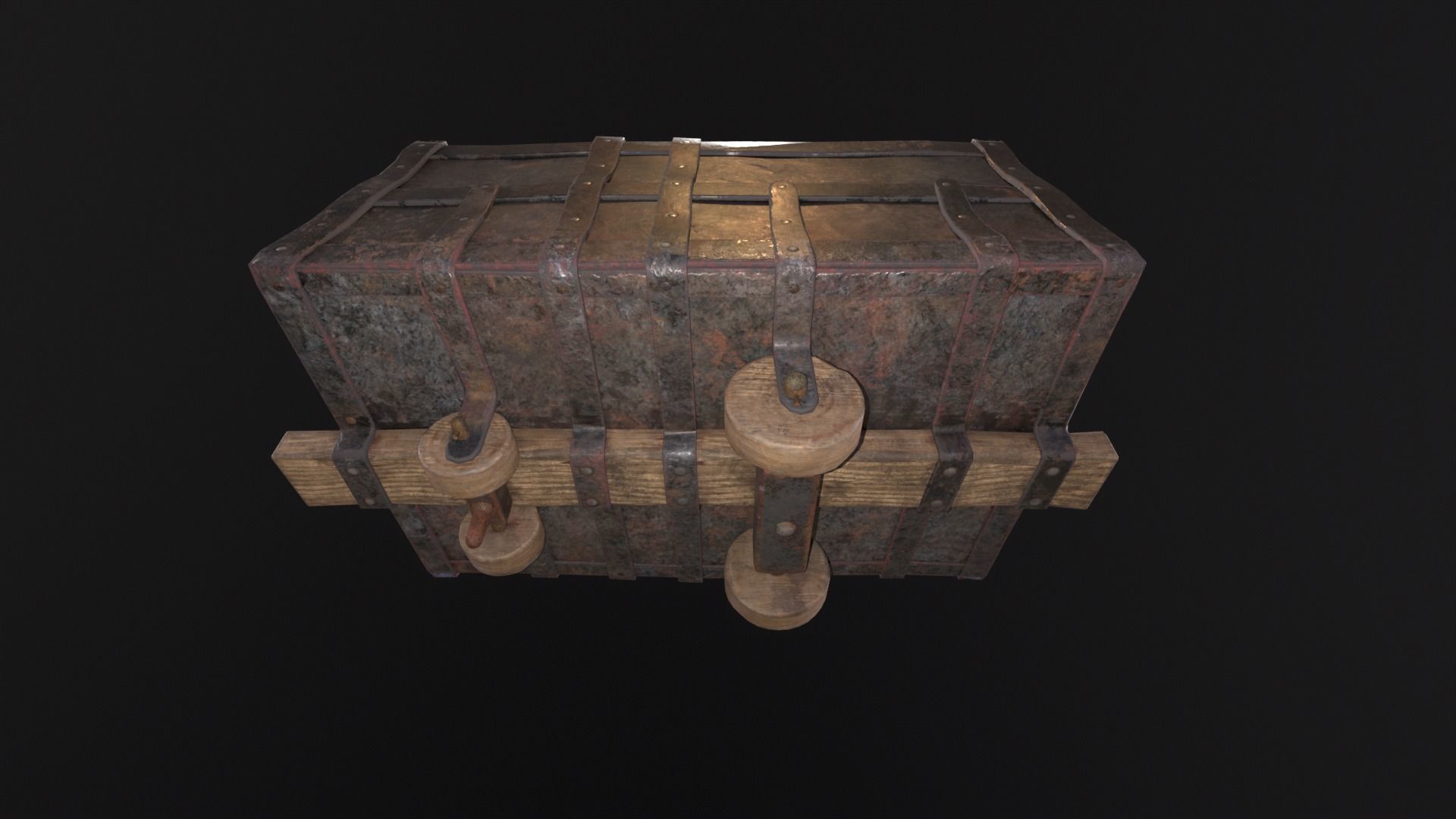 Old Mine Cart Low-poly 3D model_18