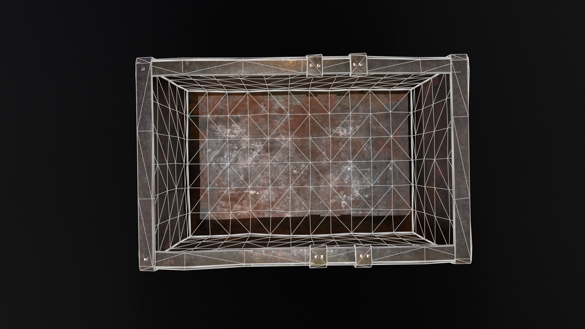 Old Mine Cart Low-poly 3D model_15