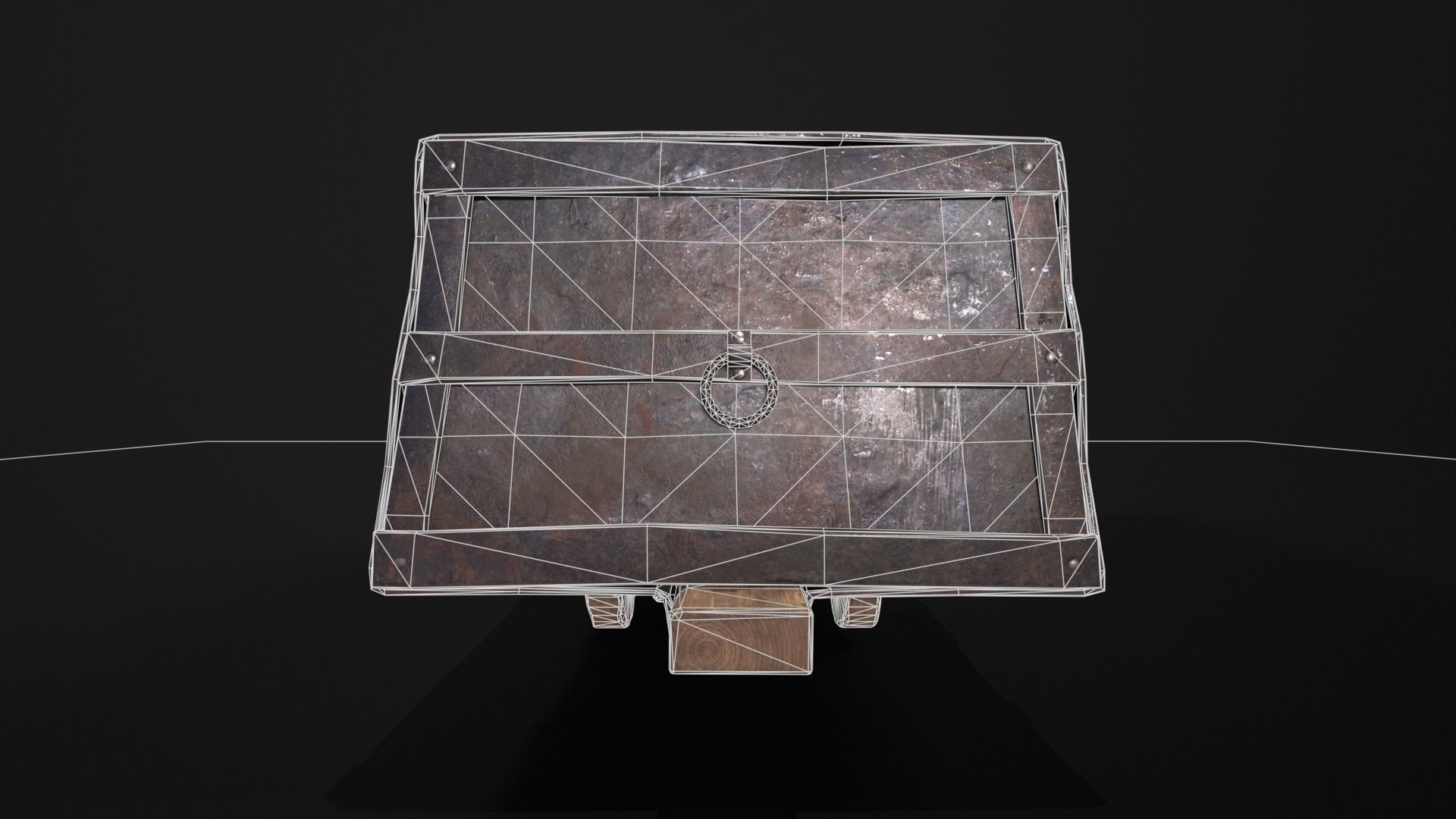 Old Mine Cart Low-poly 3D model_11