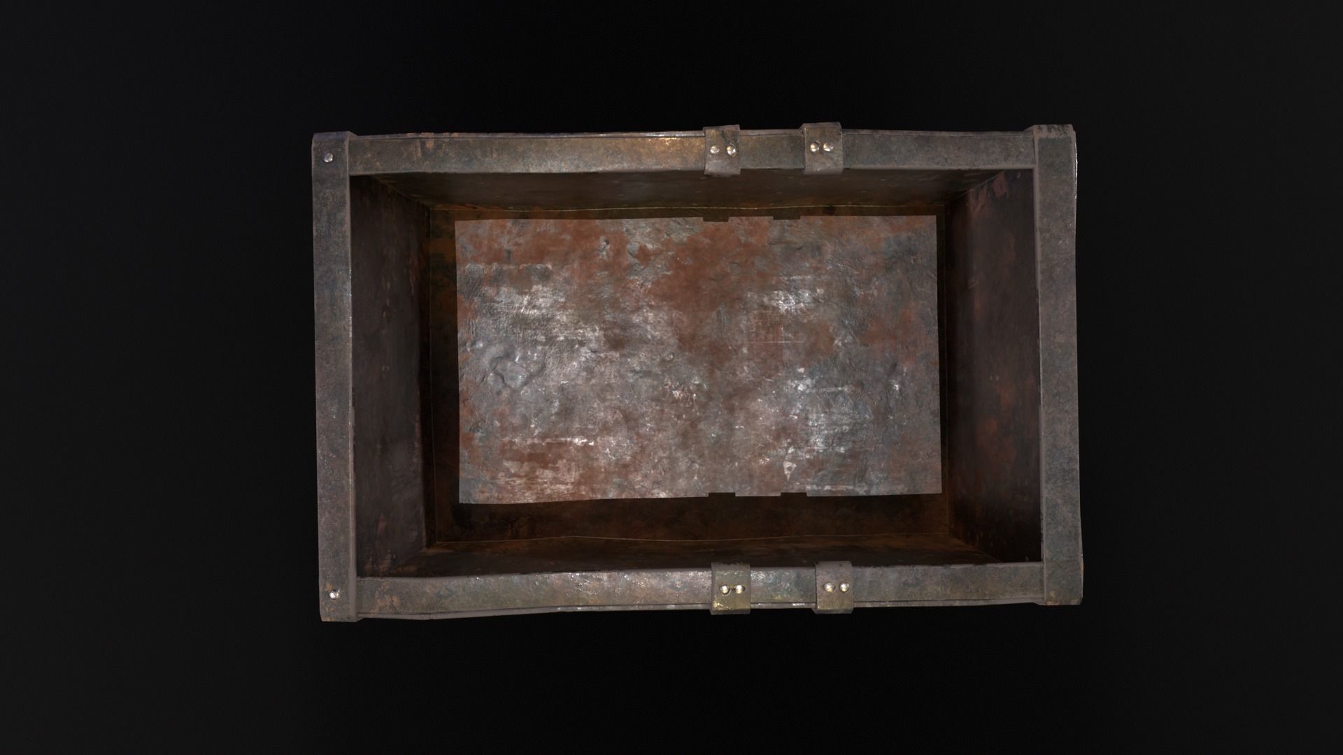 Old Mine Cart Low-poly 3D model_14