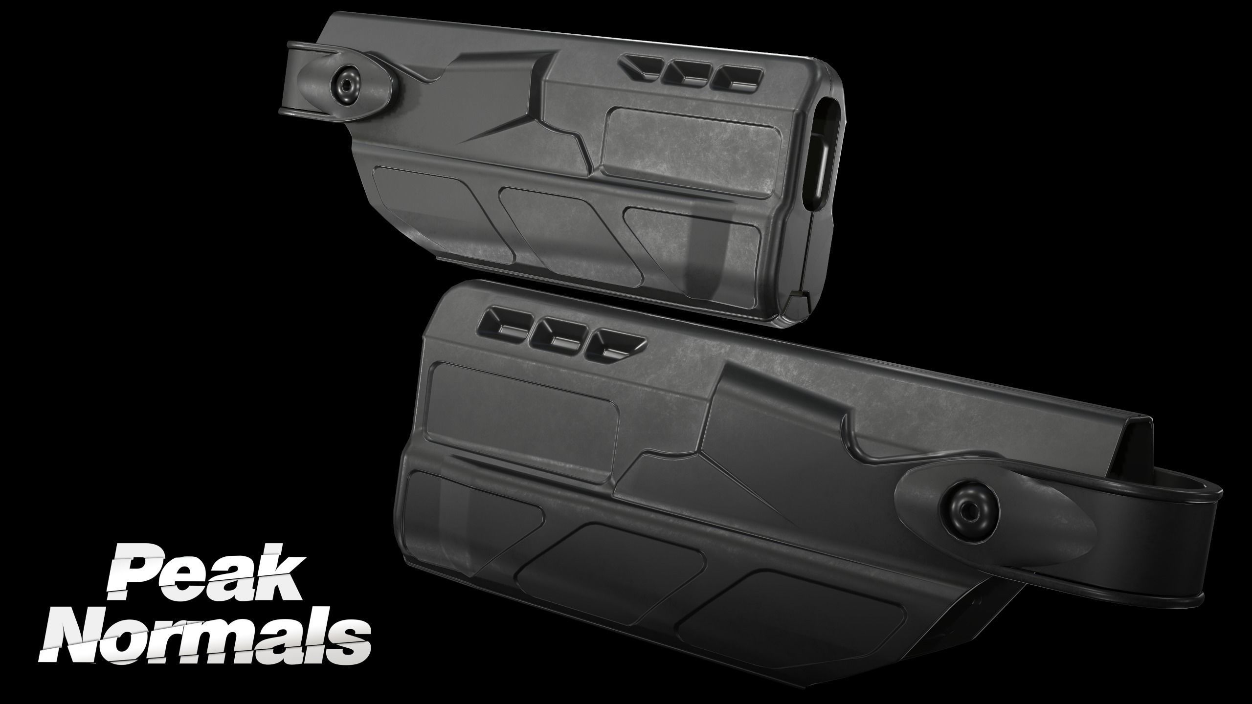 Safariland ALS Holster Low-poly 3D model_1