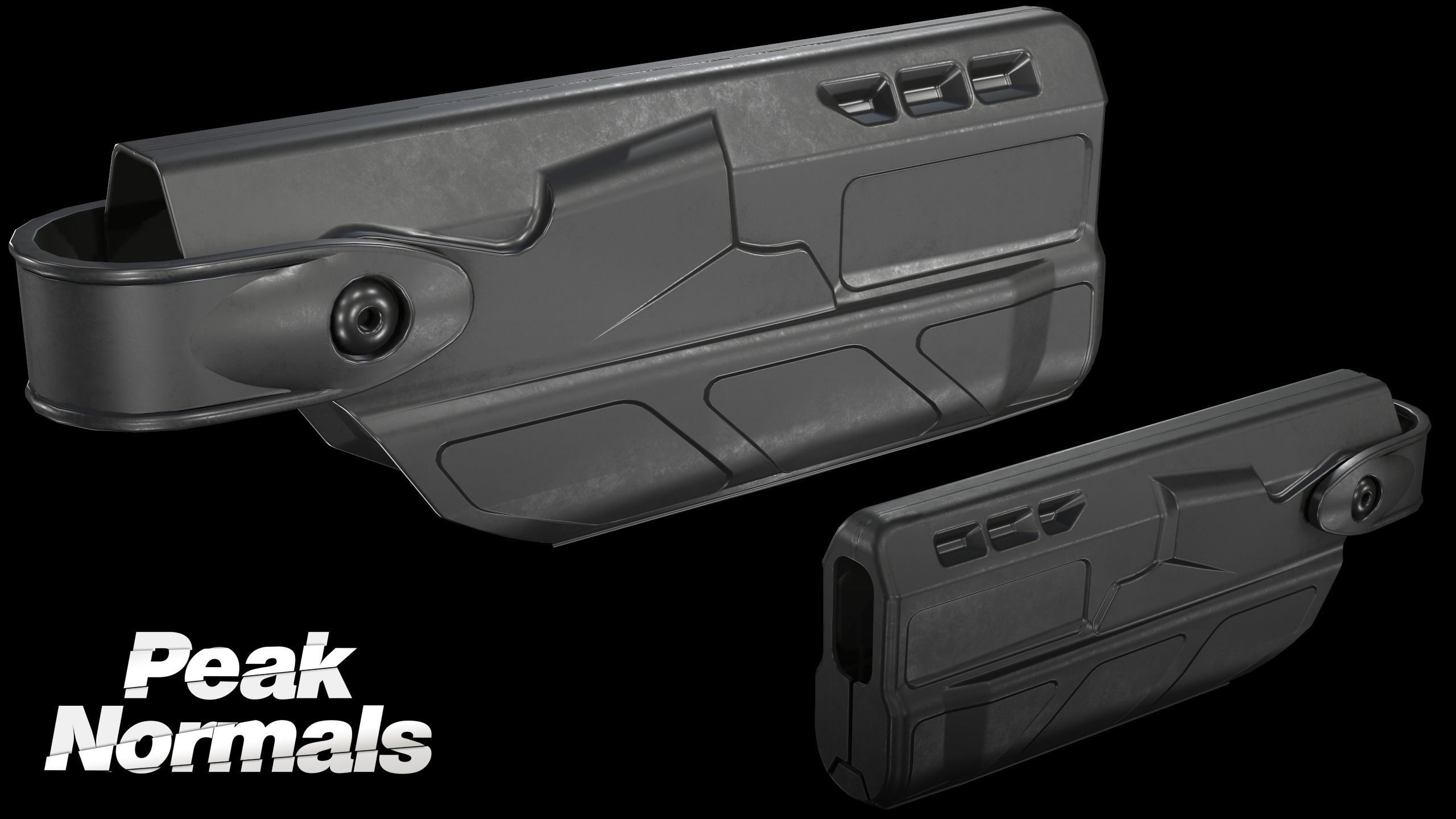 Safariland ALS Holster Low-poly 3D model_2