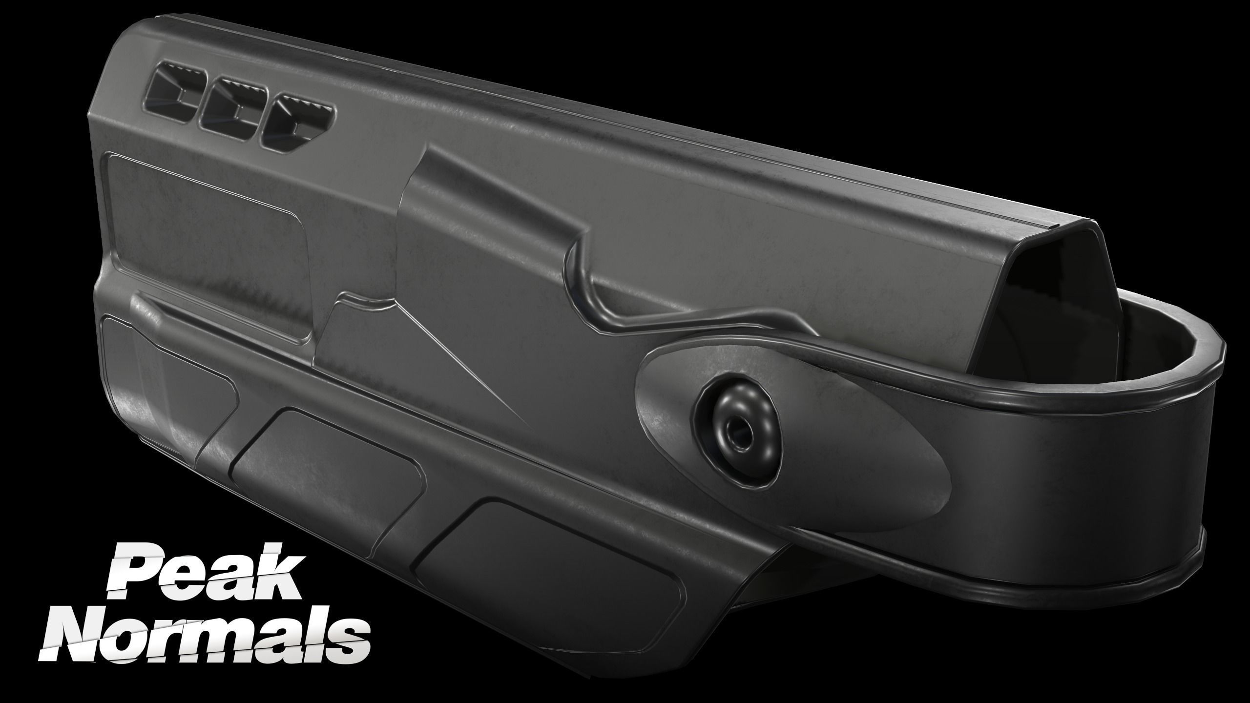 Safariland ALS Holster Low-poly 3D model_4