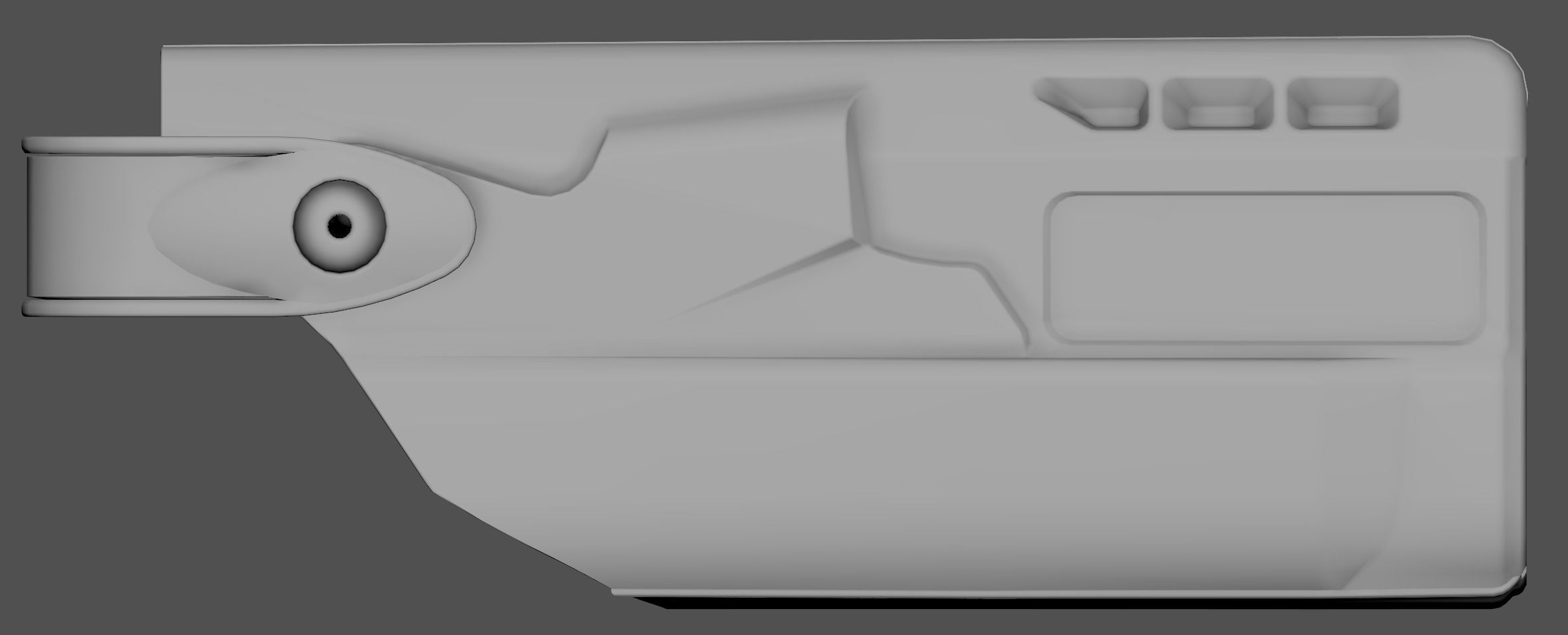 Safariland ALS Holster Low-poly 3D model_6