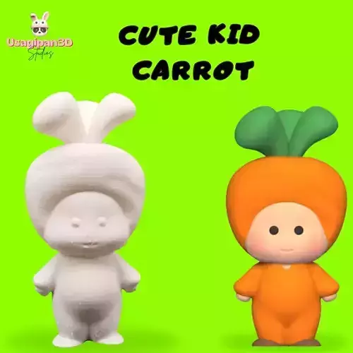 Cute Kid - Carrot 3D print model