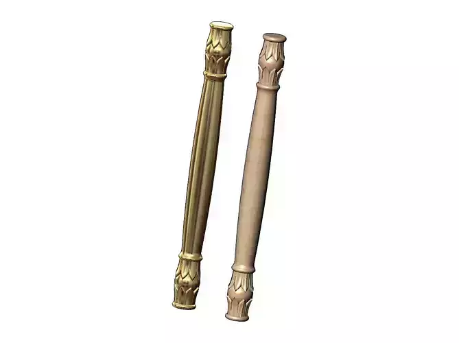 Round lotus flower bead capital column relief