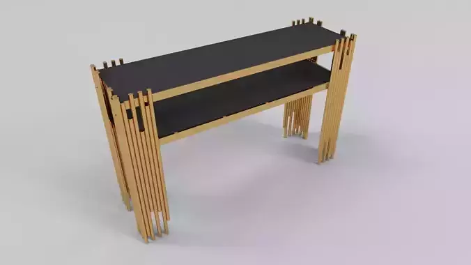 Gold console table top glass
