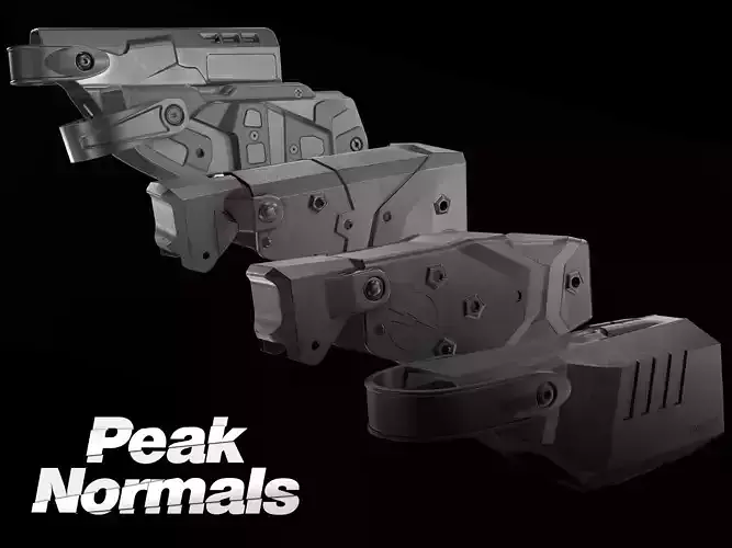 5 Holsters Pack 3D Model Collection