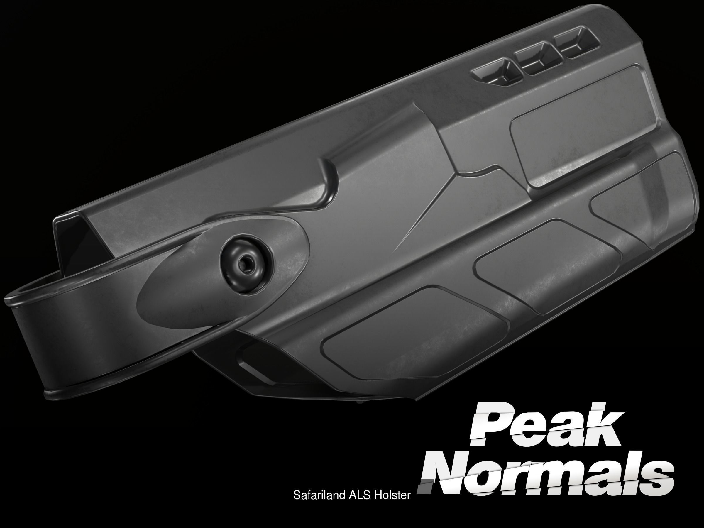 5 Holsters Pack 3D Model Collection_7