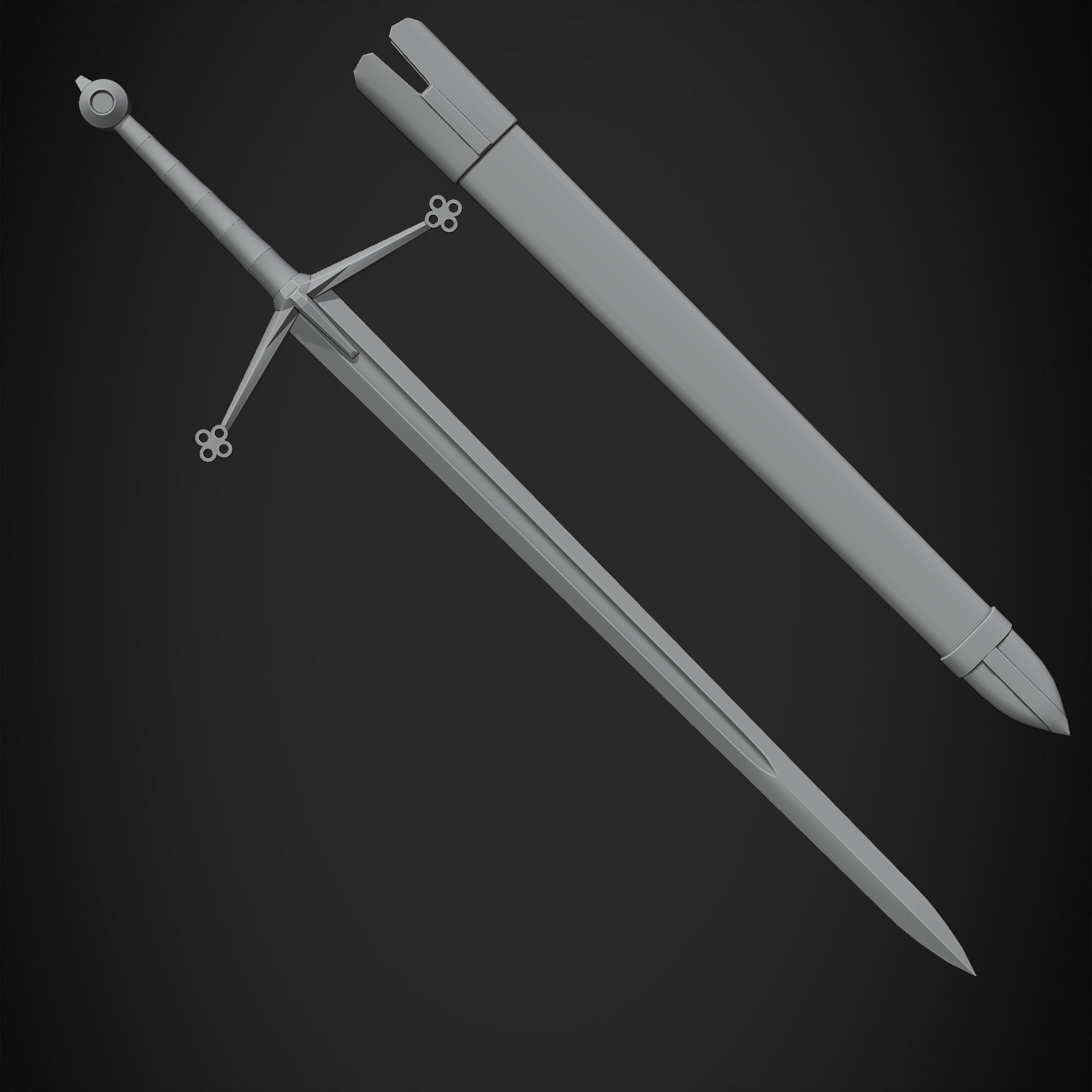 Dark Souls Claymore Sword for Cosplay 3D print model_14