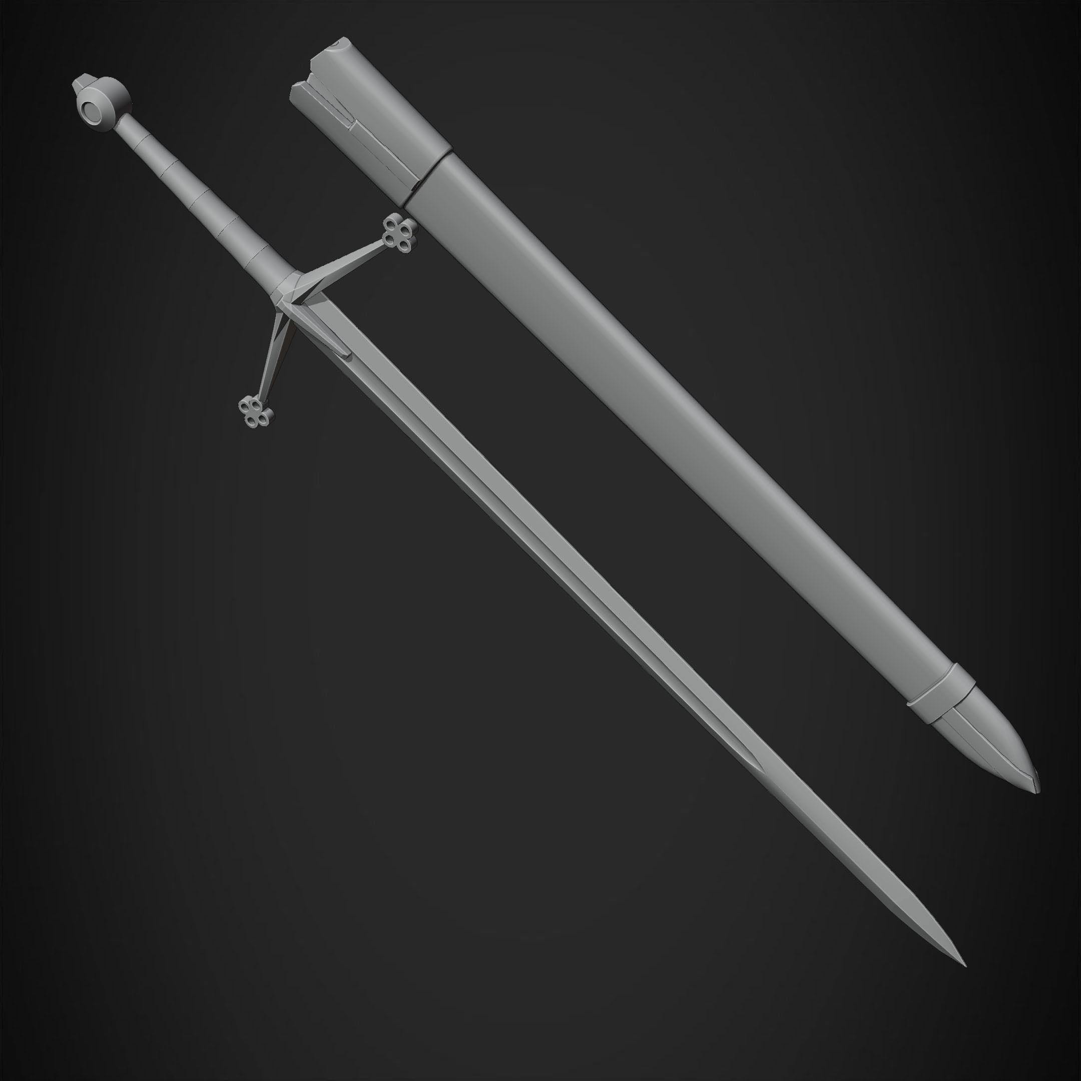 Dark Souls Claymore Sword for Cosplay 3D print model_16