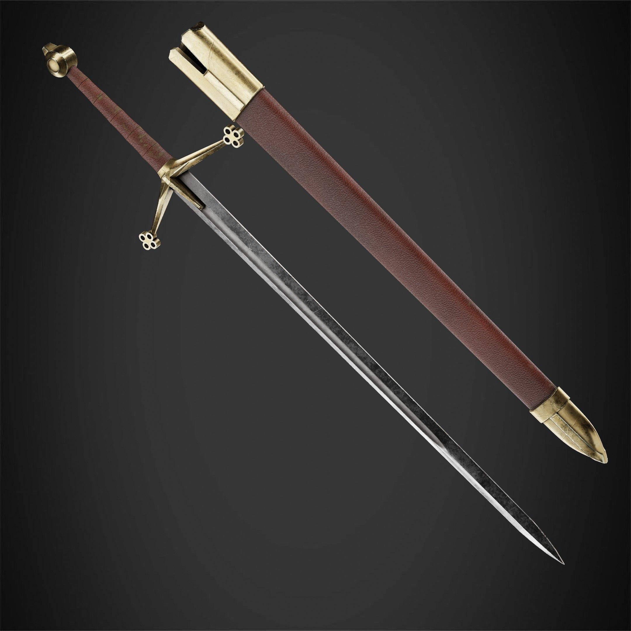 Dark Souls Claymore Sword for Cosplay 3D print model_3