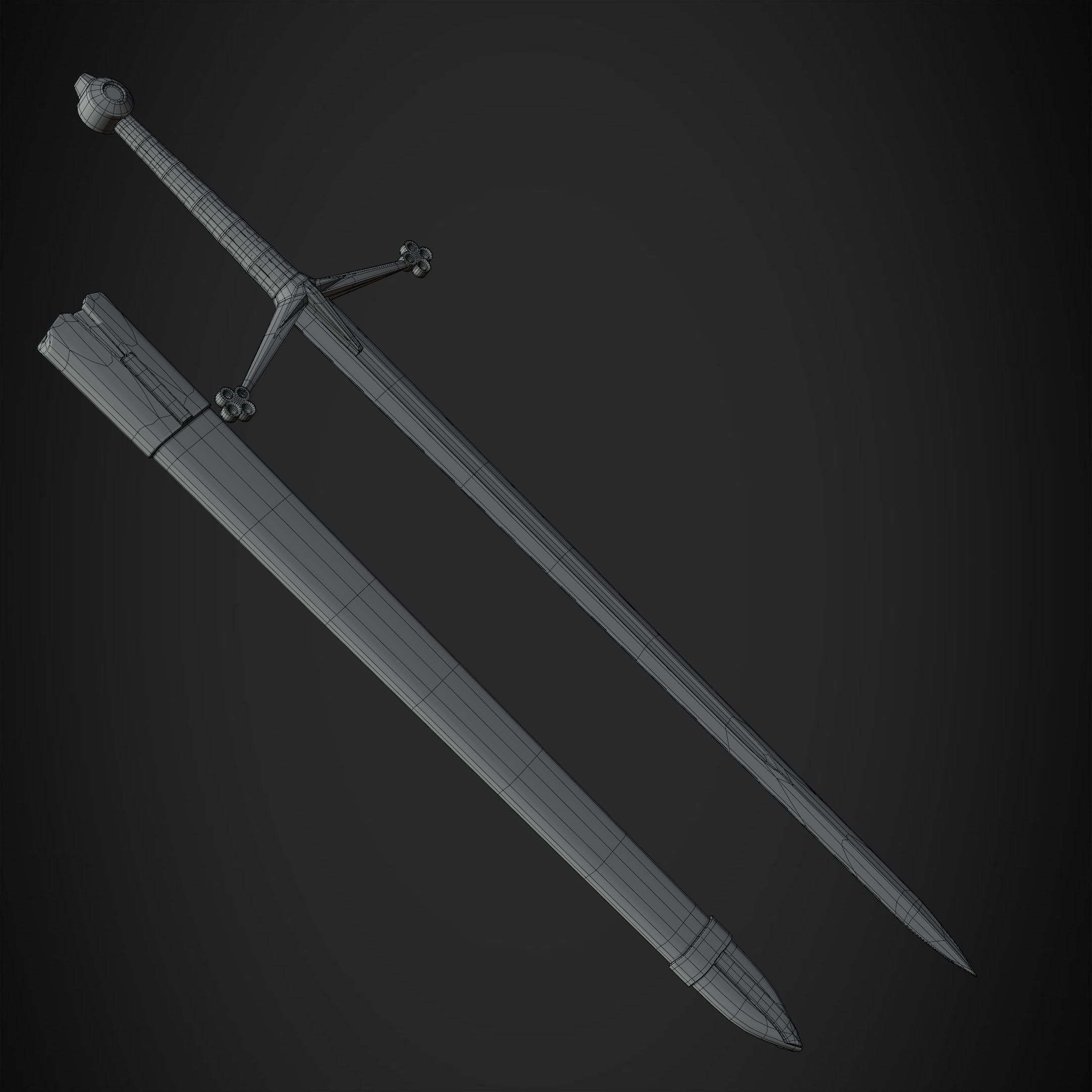Dark Souls Claymore Sword for Cosplay 3D print model_17