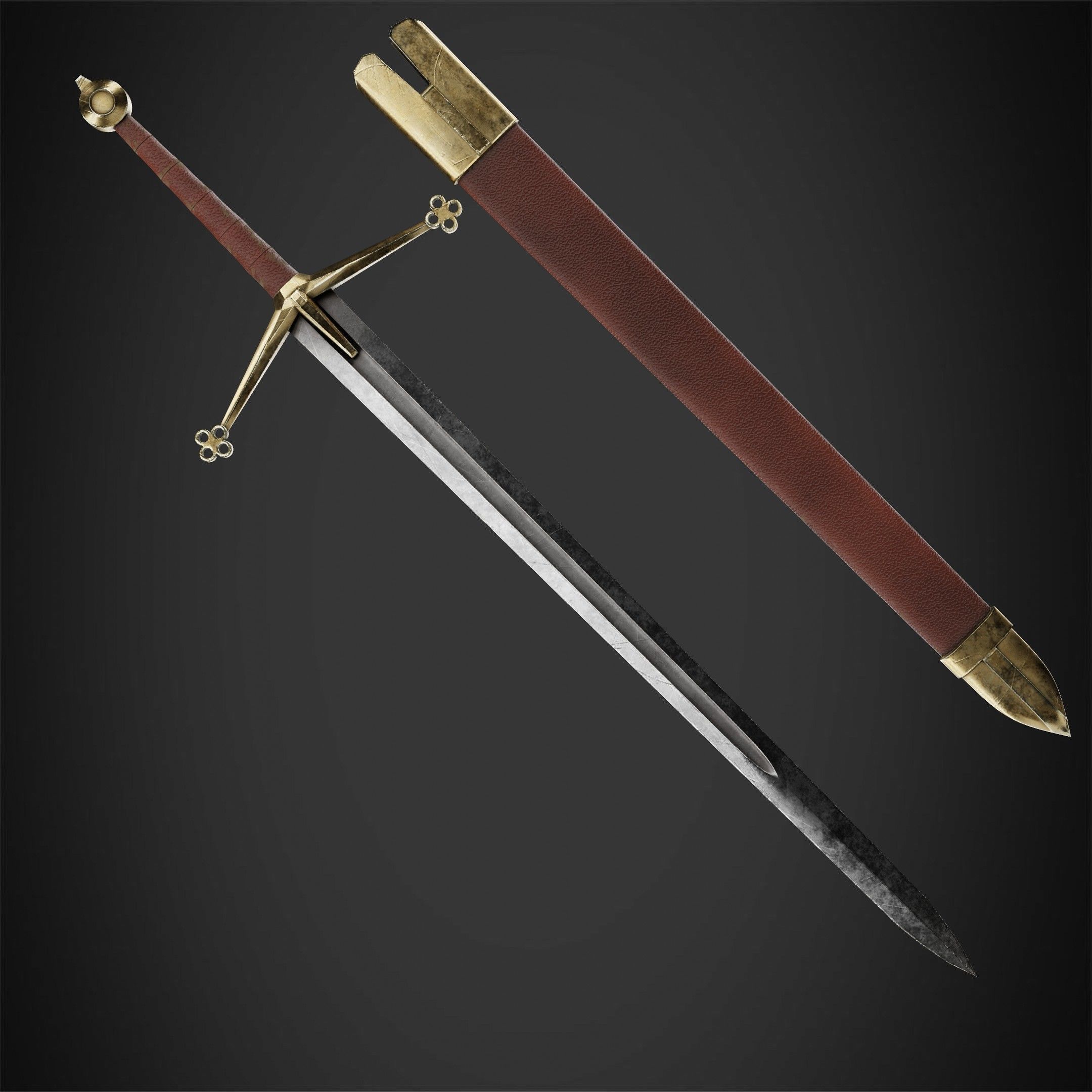 Dark Souls Claymore Sword for Cosplay 3D print model_2