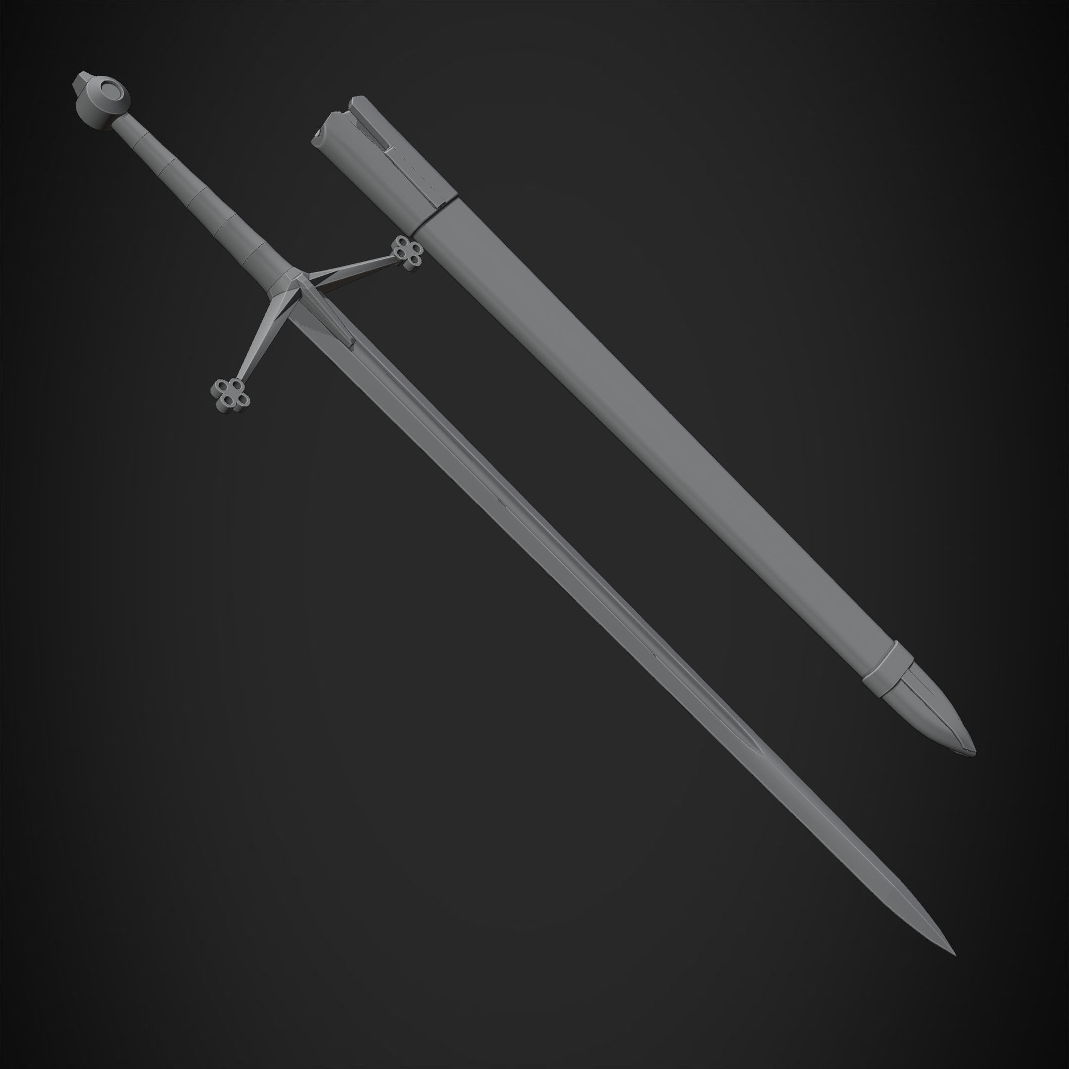 Dark Souls Claymore Sword for Cosplay 3D print model_20
