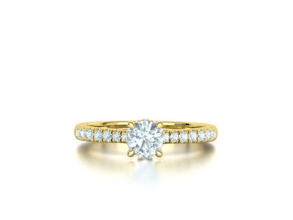 Trellis Engagement Ring Under Halo 5mm stone Collection _40