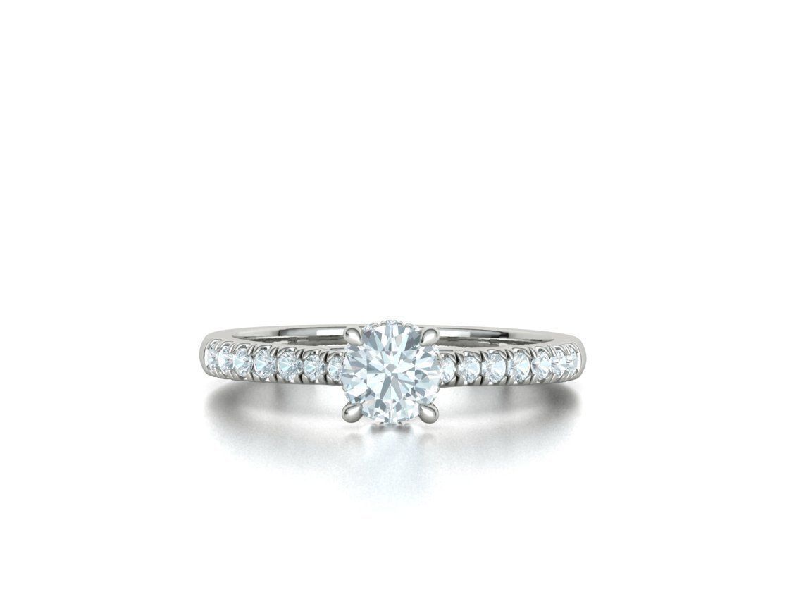 Trellis Engagement Ring Under Halo 5mm stone Collection _41