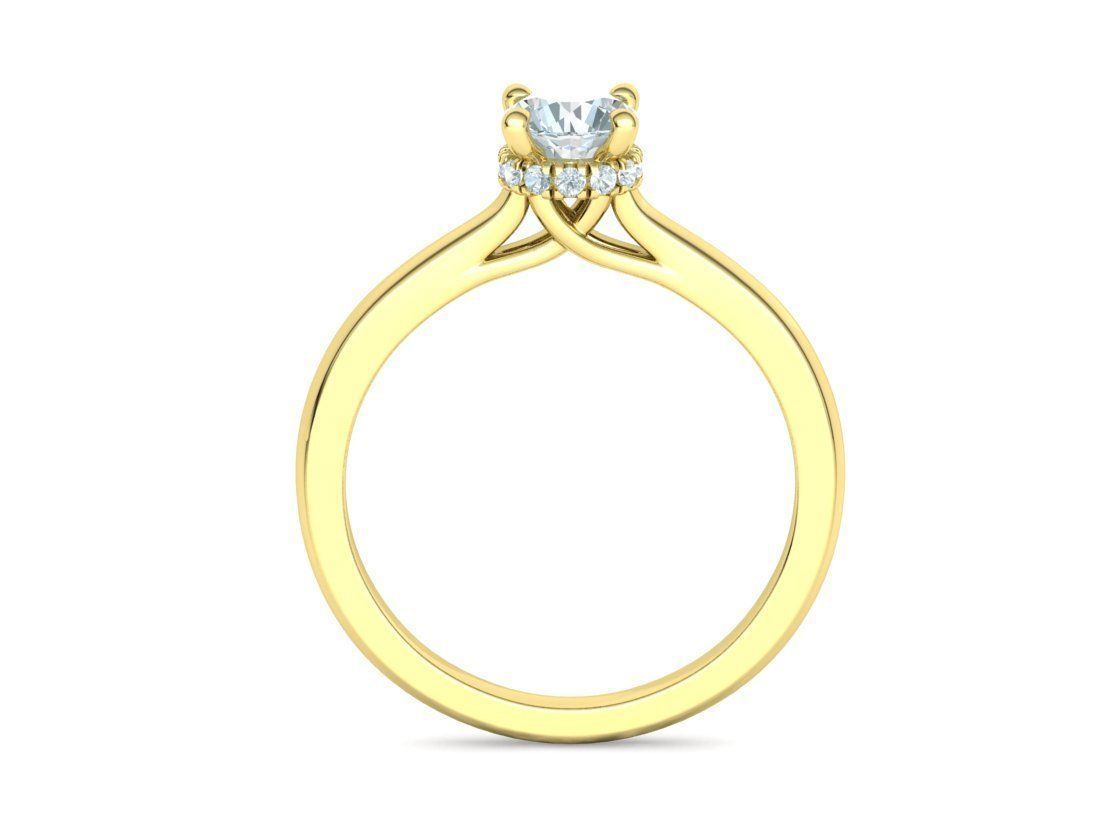 Trellis Engagement Ring Under Halo 5mm stone Collection _17