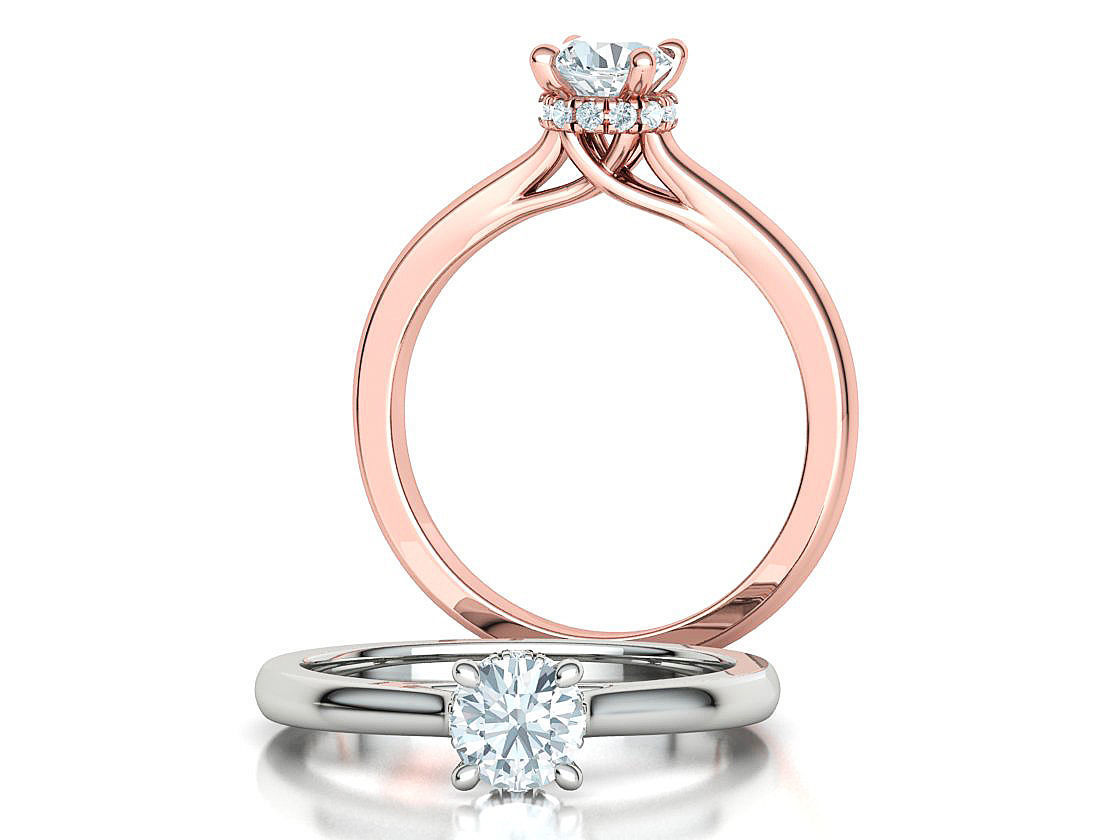 Trellis Engagement Ring Under Halo 5mm stone Collection _10
