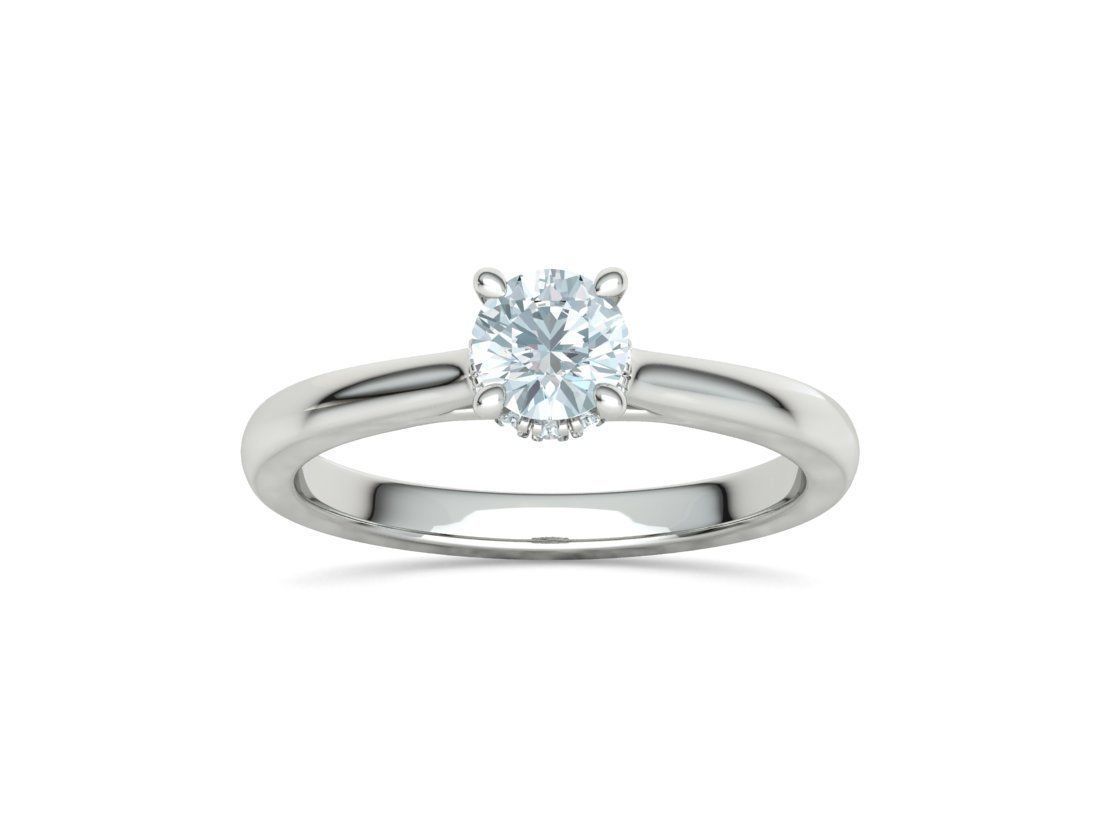 Trellis Engagement Ring Under Halo 5mm stone Collection _20