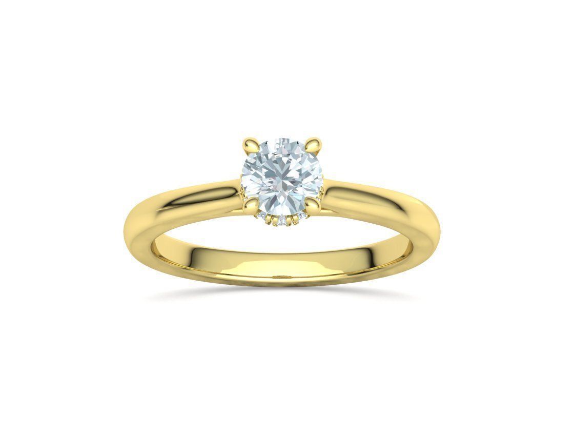 Trellis Engagement Ring Under Halo 5mm stone Collection _24