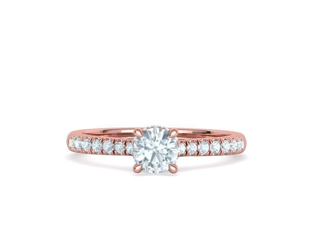 Trellis Engagement Ring Under Halo 5mm stone Collection _36