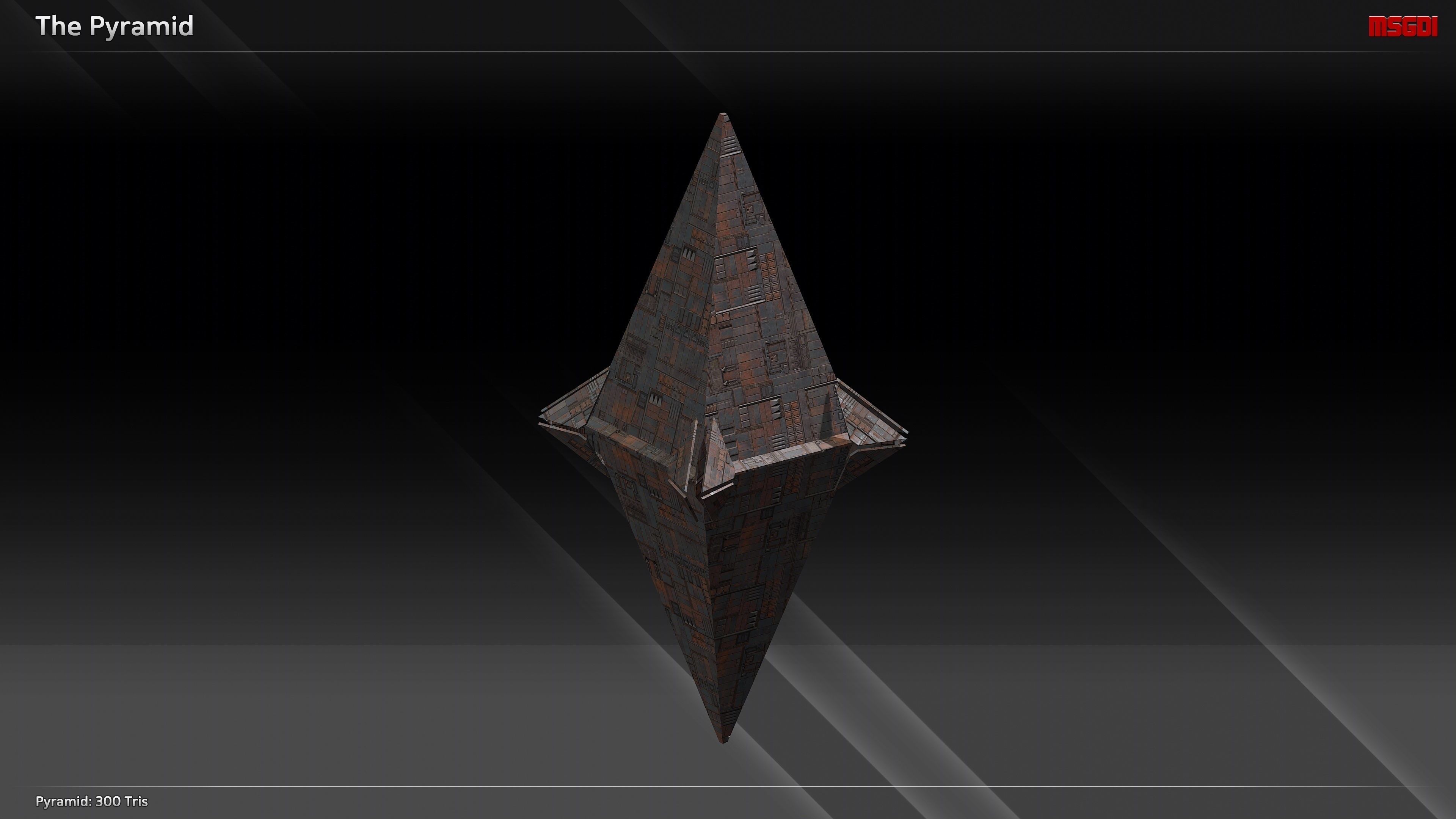 Space Mega Structures Collection Low-poly 3D model_9