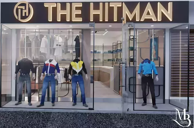 MEN CLOTH SHOP OR STORE  FULL MODEL WITH MODERN STYLE  