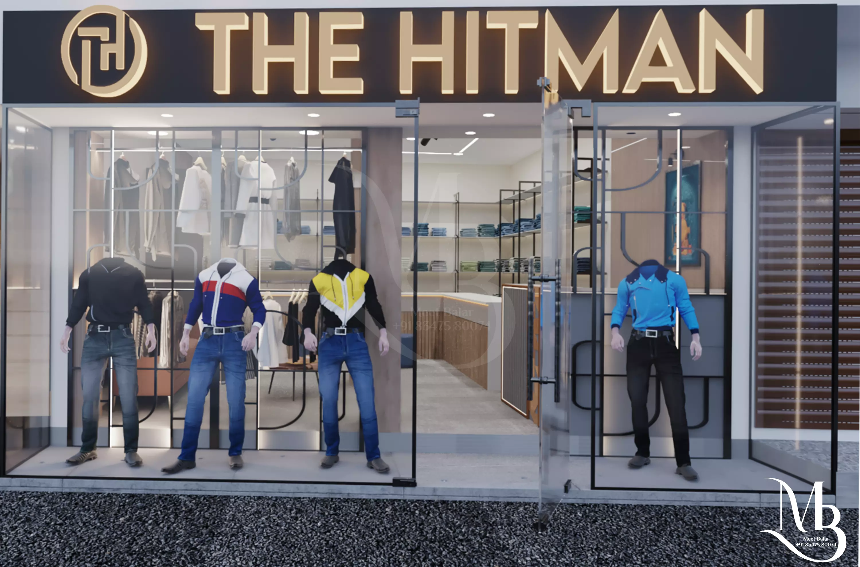 MEN CLOTH SHOP OR STORE FULL MODEL WITH MODERN STYLE 3D model