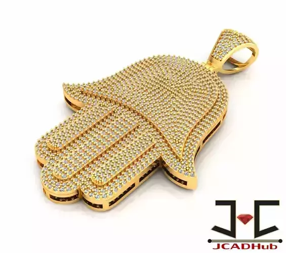 0162 - Hand Iced Hip-hop Gold Pendant