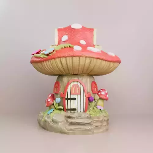 FANTASY MUSHROOM HOUSE DECORATION