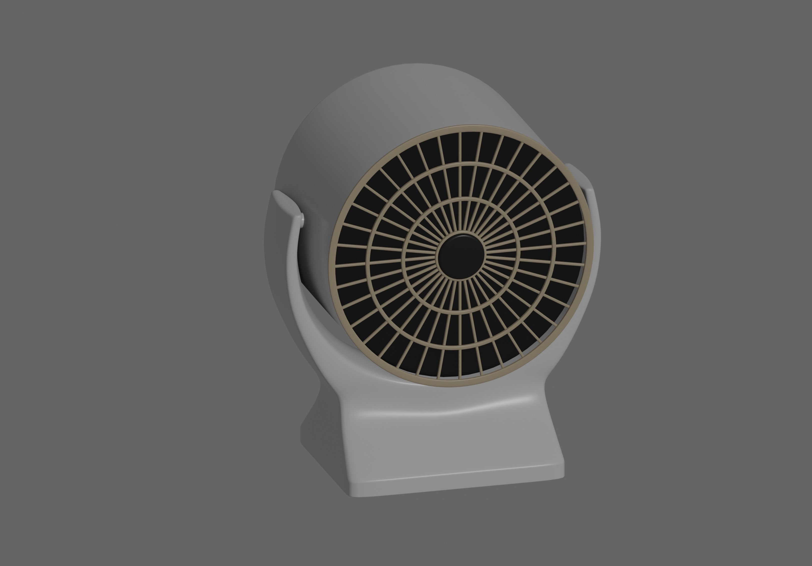 Mini Fan Heater 3D model_3